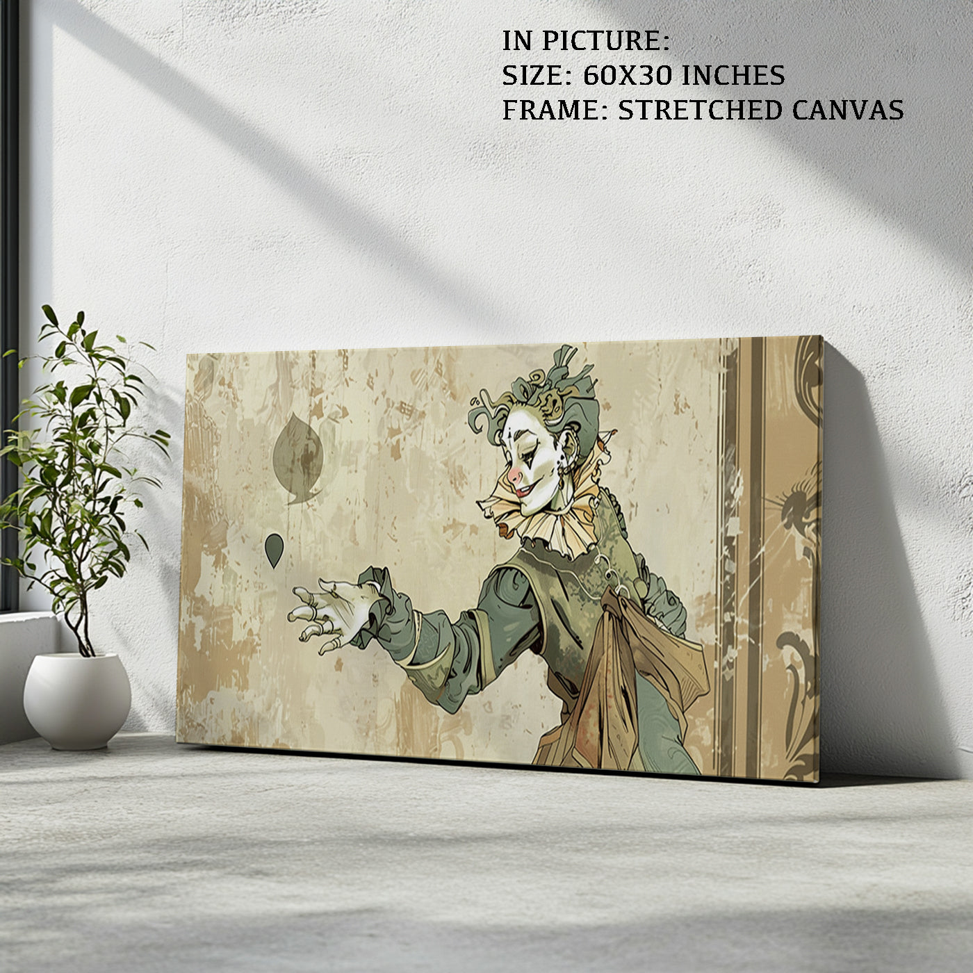 Artwork in Natural Wood Frame