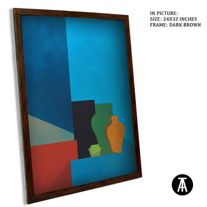 Artwork in Dark Brown Frame