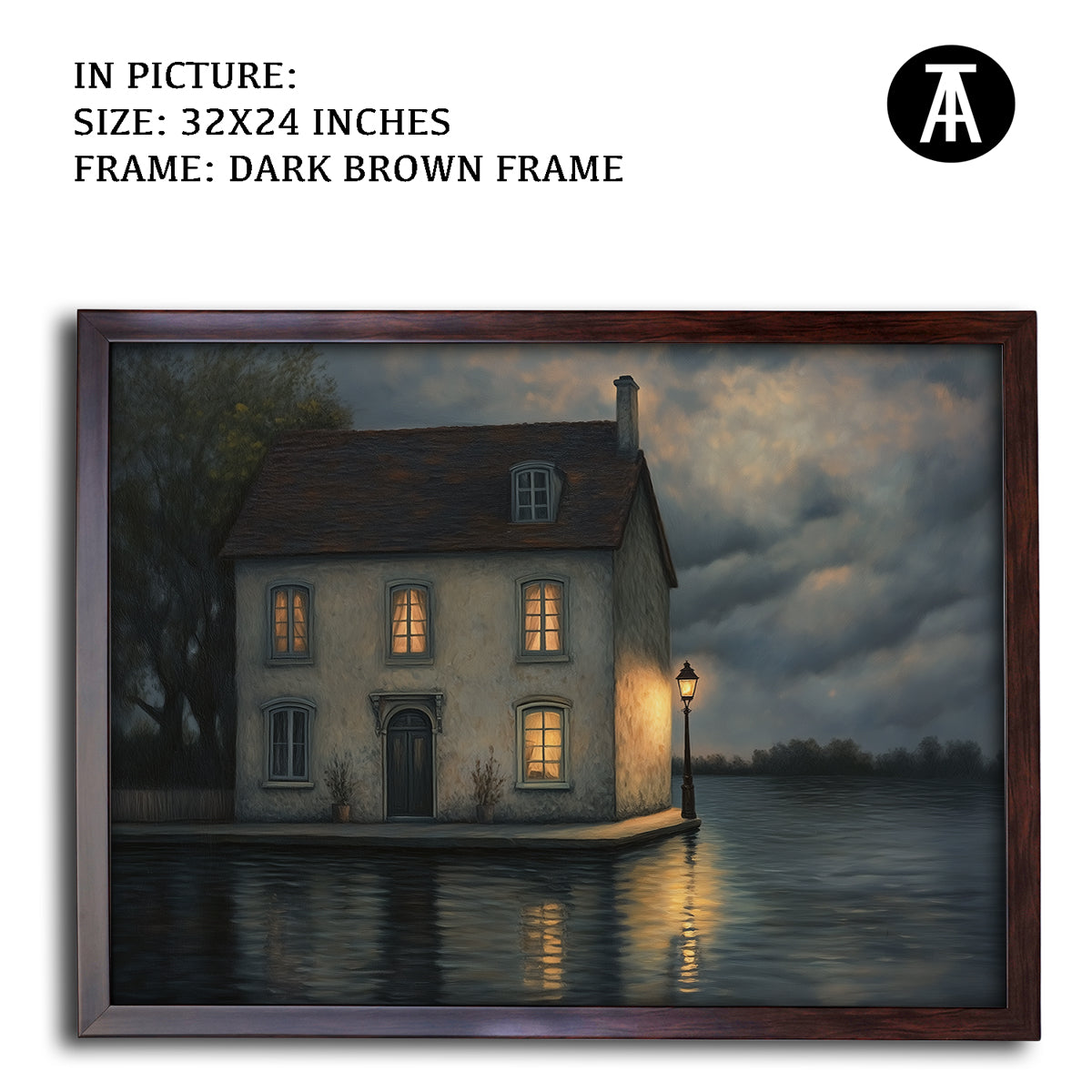 Artwork in Metal Champagne Gold Frame