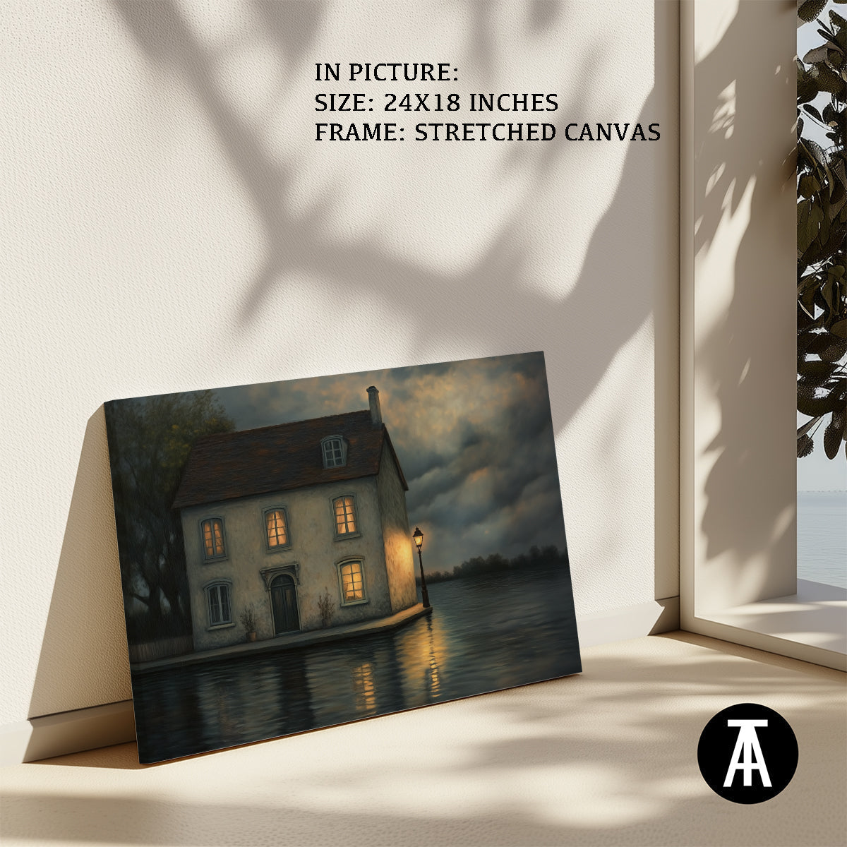Artwork in Natural Wood Frame