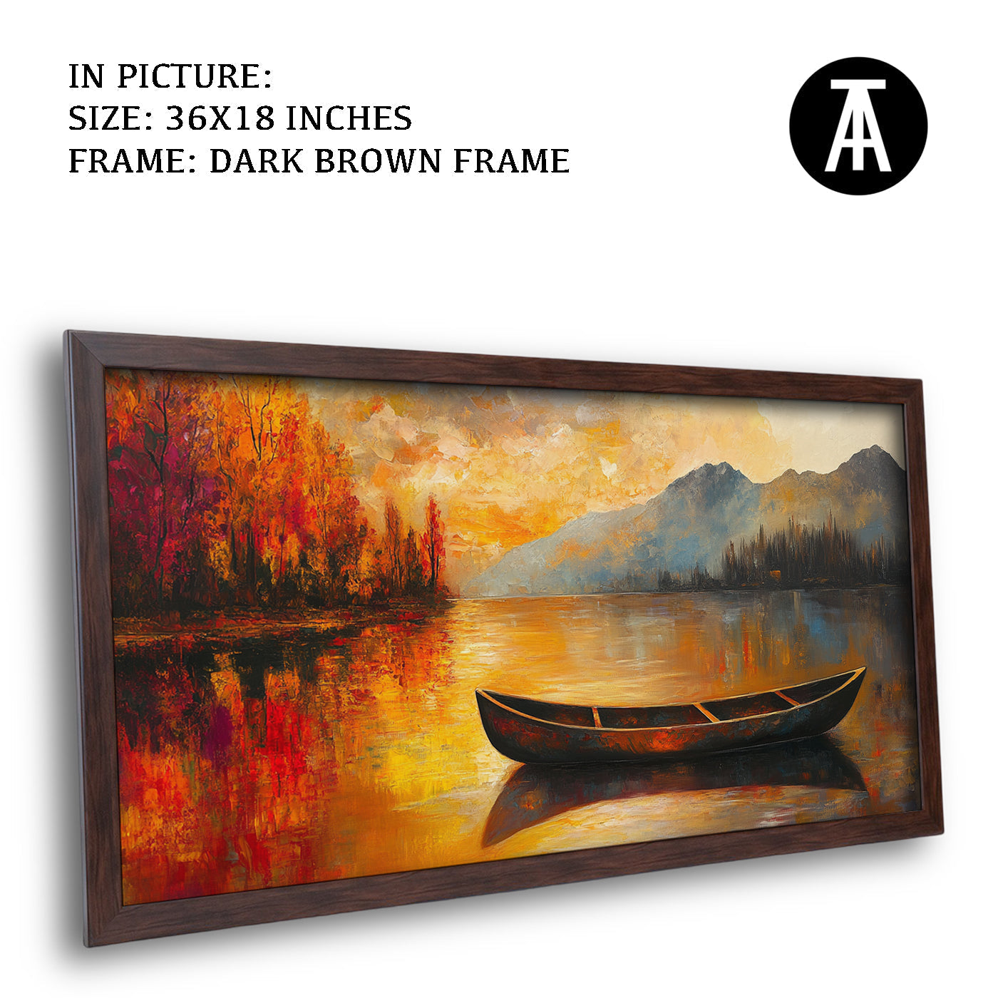 Artwork in Metal Champagne Gold Frame