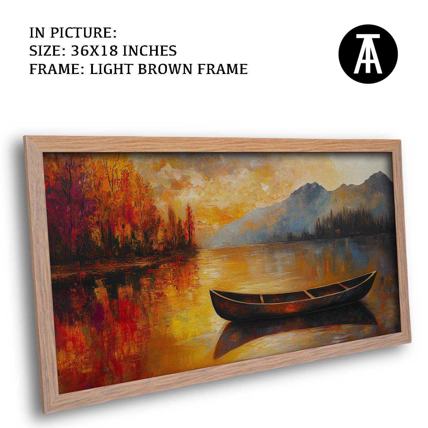 Artwork in Dark Brown Frame
