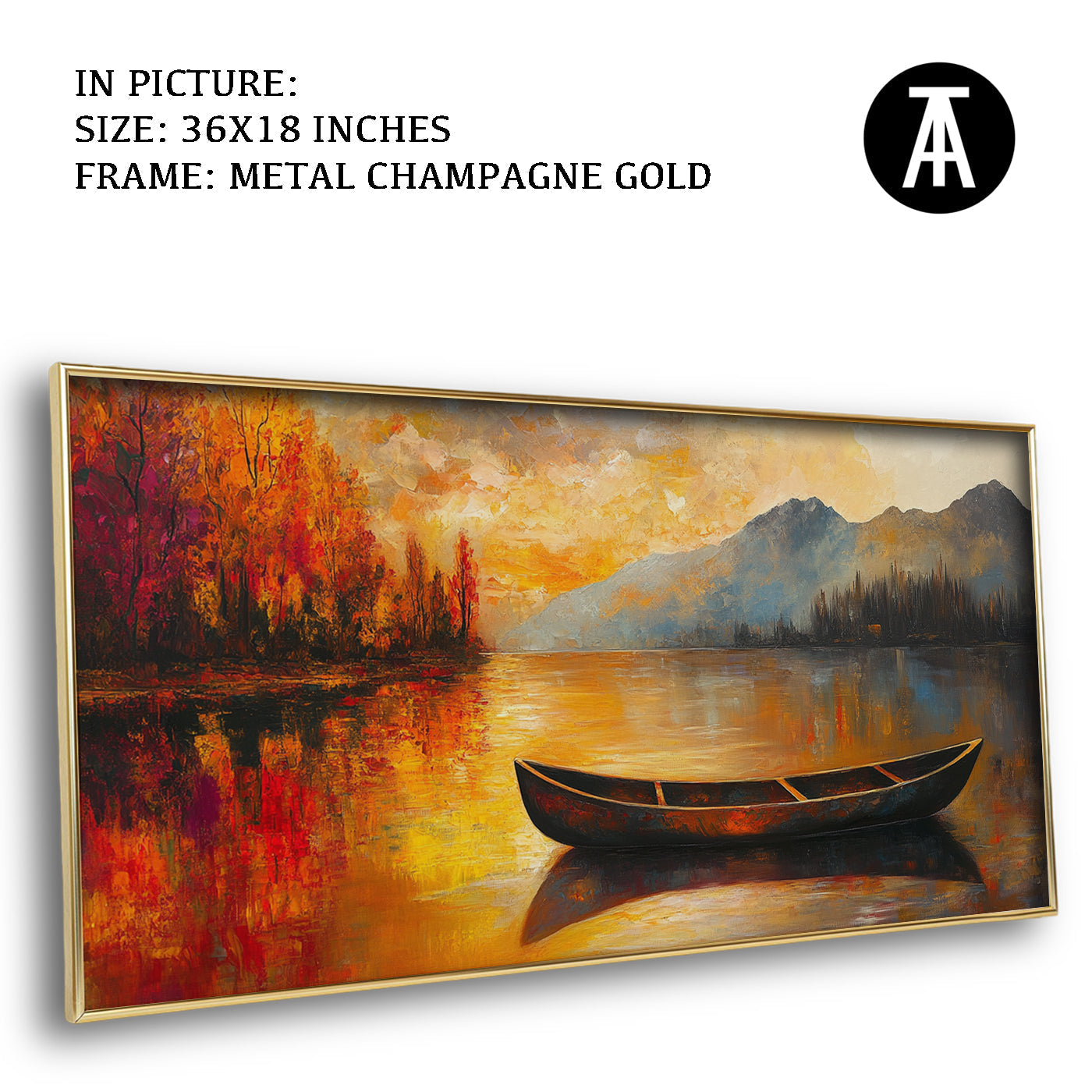 Artwork in Light Brown Frame