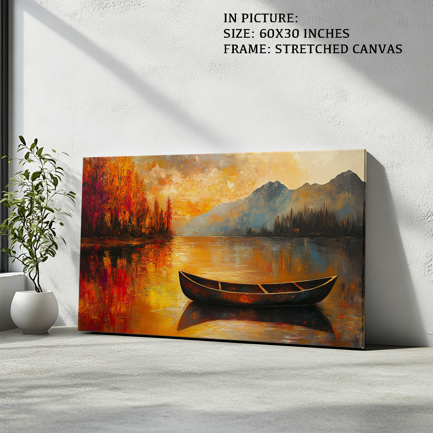 Artwork in Natural Wood Frame