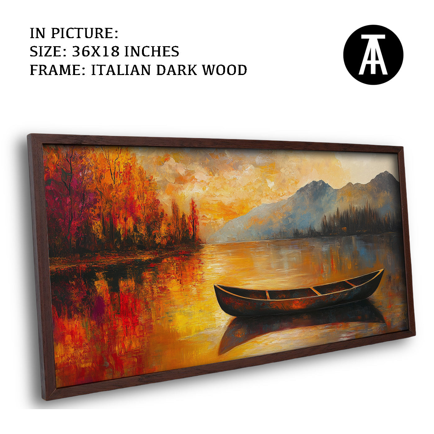 Artwork in Dark Wood Frame