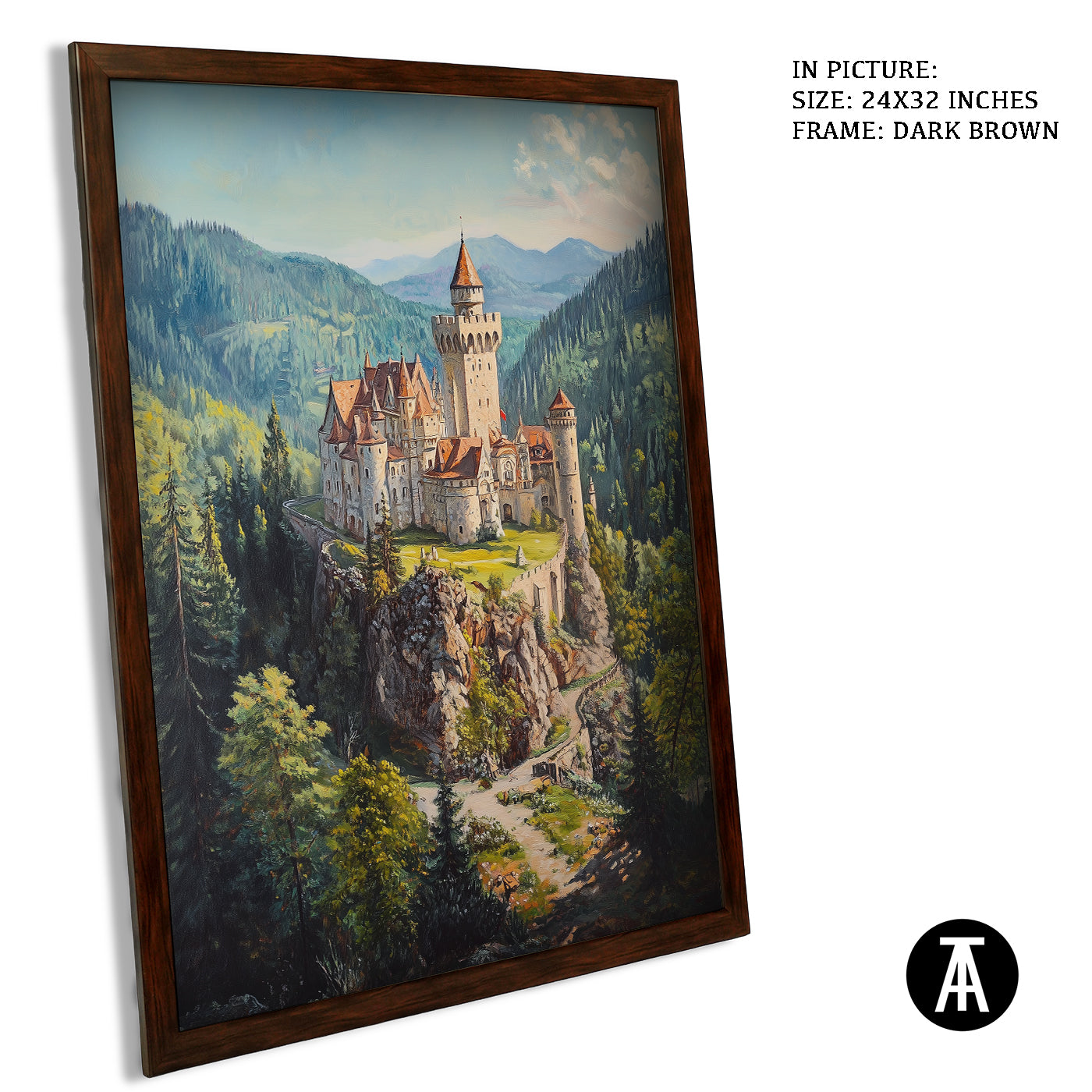 Artwork in Metal Champagne Gold Frame