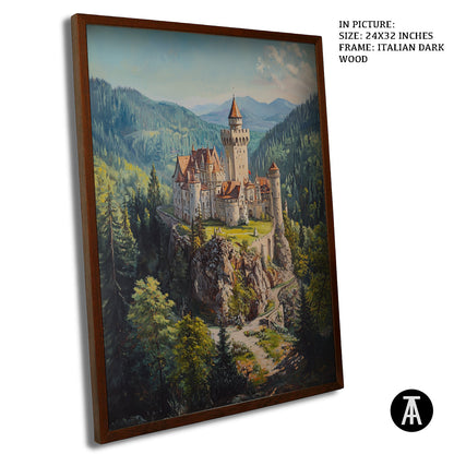 Artwork in Dark Wood Frame