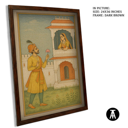 Artwork in Dark Brown Frame