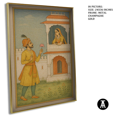Artwork in Metal Champagne Gold Frame