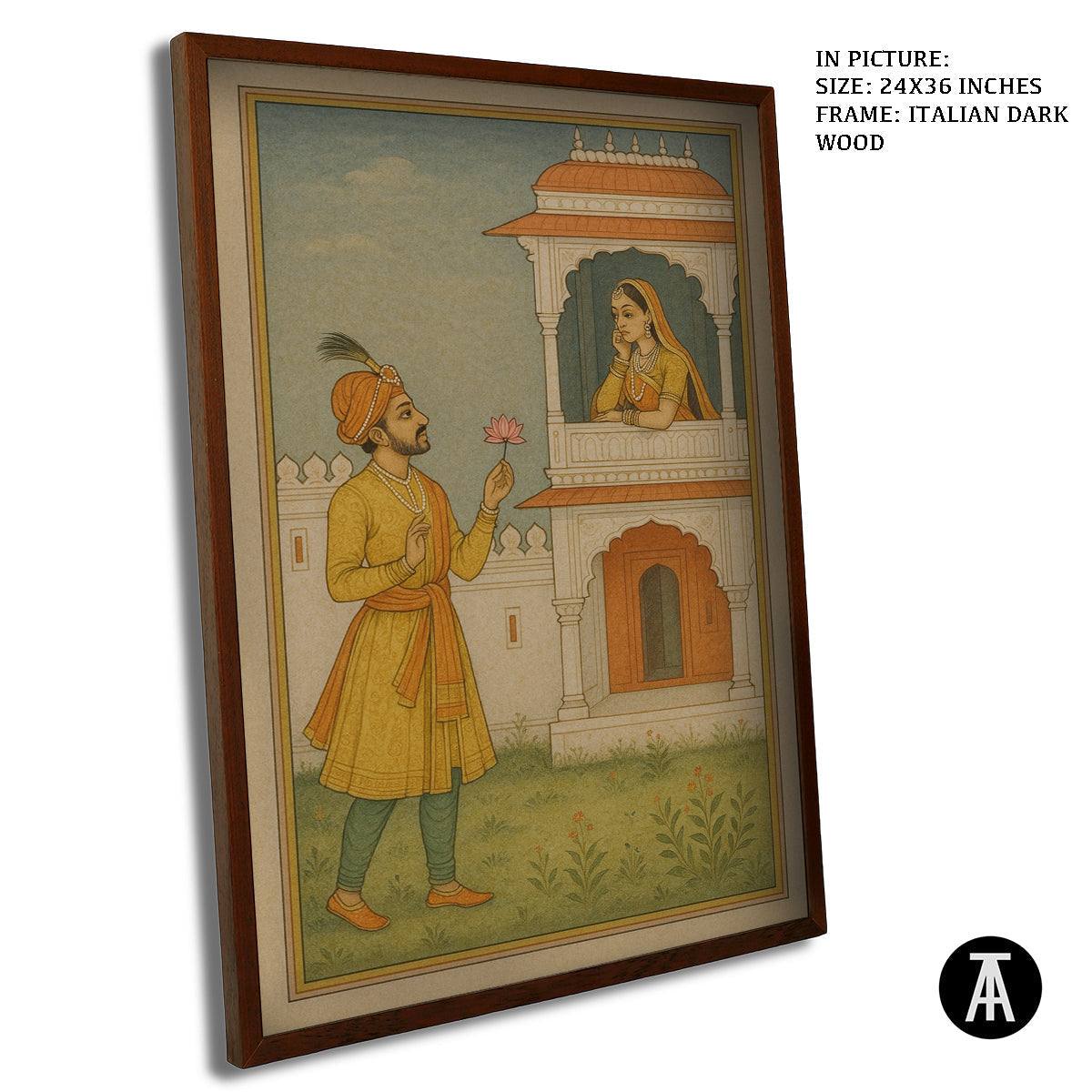 Artwork in Dark Wood Frame