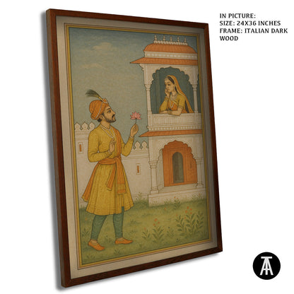 Artwork in Dark Wood Frame