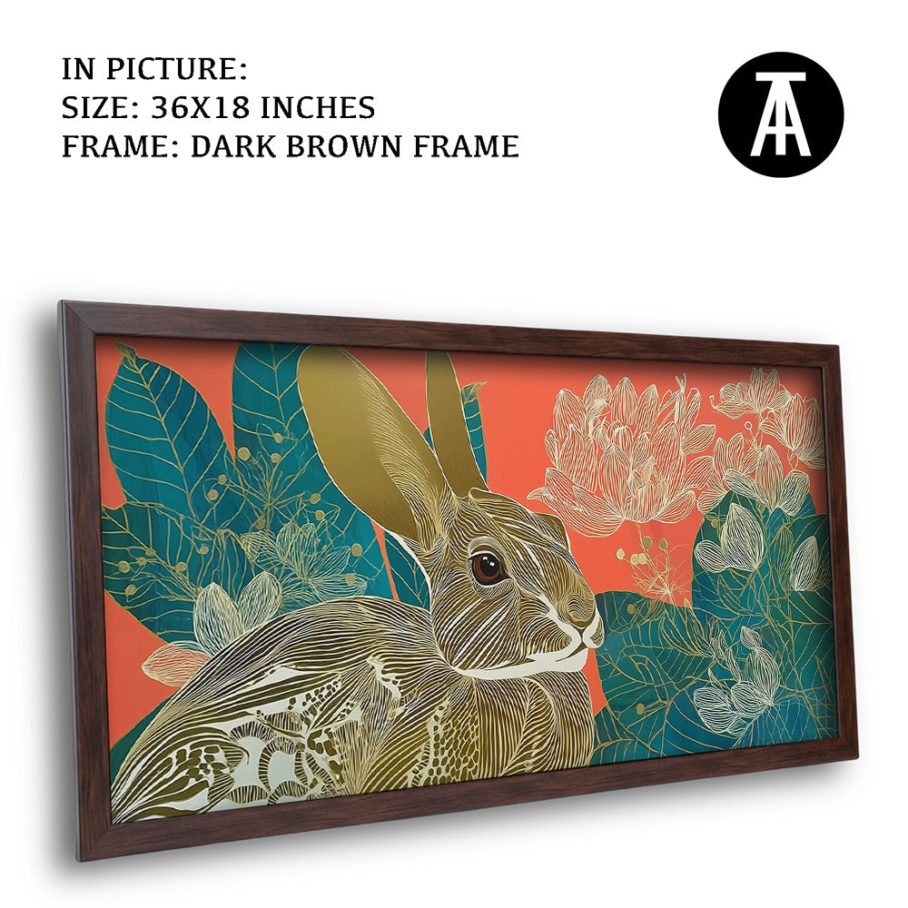 Artwork in Dark Brown Frame