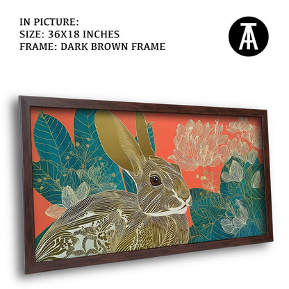 Artwork in Dark Brown Frame