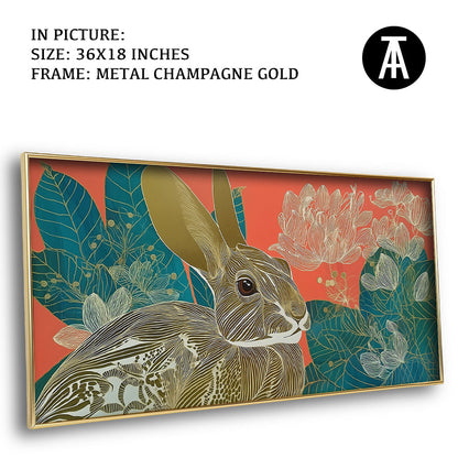 Artwork in Metal Champagne Gold Frame