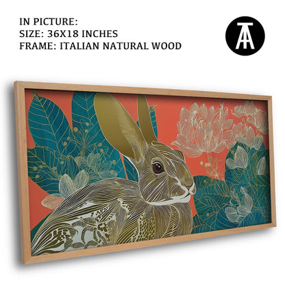Artwork in Natural Wood Frame