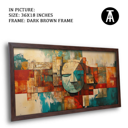 Artwork in Metal Champagne Gold Frame
