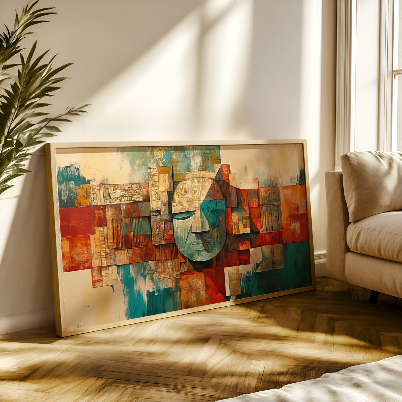 Modern Art Painting in a Lifestyle Setting