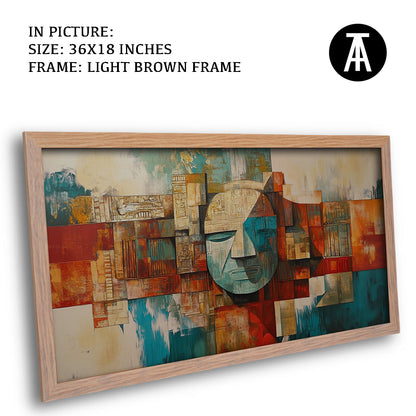 Artwork in Dark Brown Frame