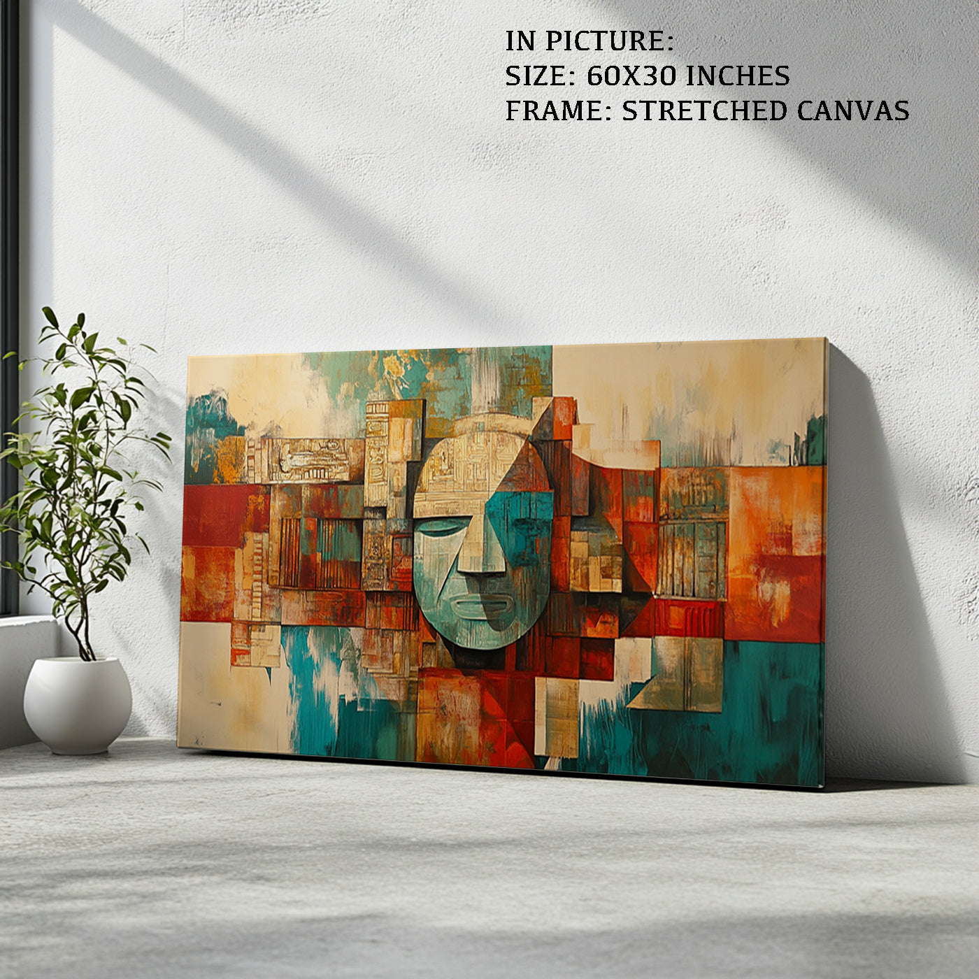 Artwork in Natural Wood Frame