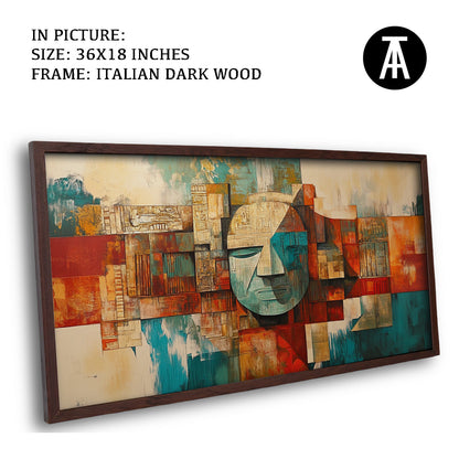 Artwork in Dark Wood Frame