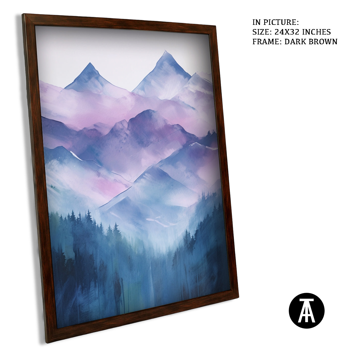 Artwork in Metal Champagne Gold Frame