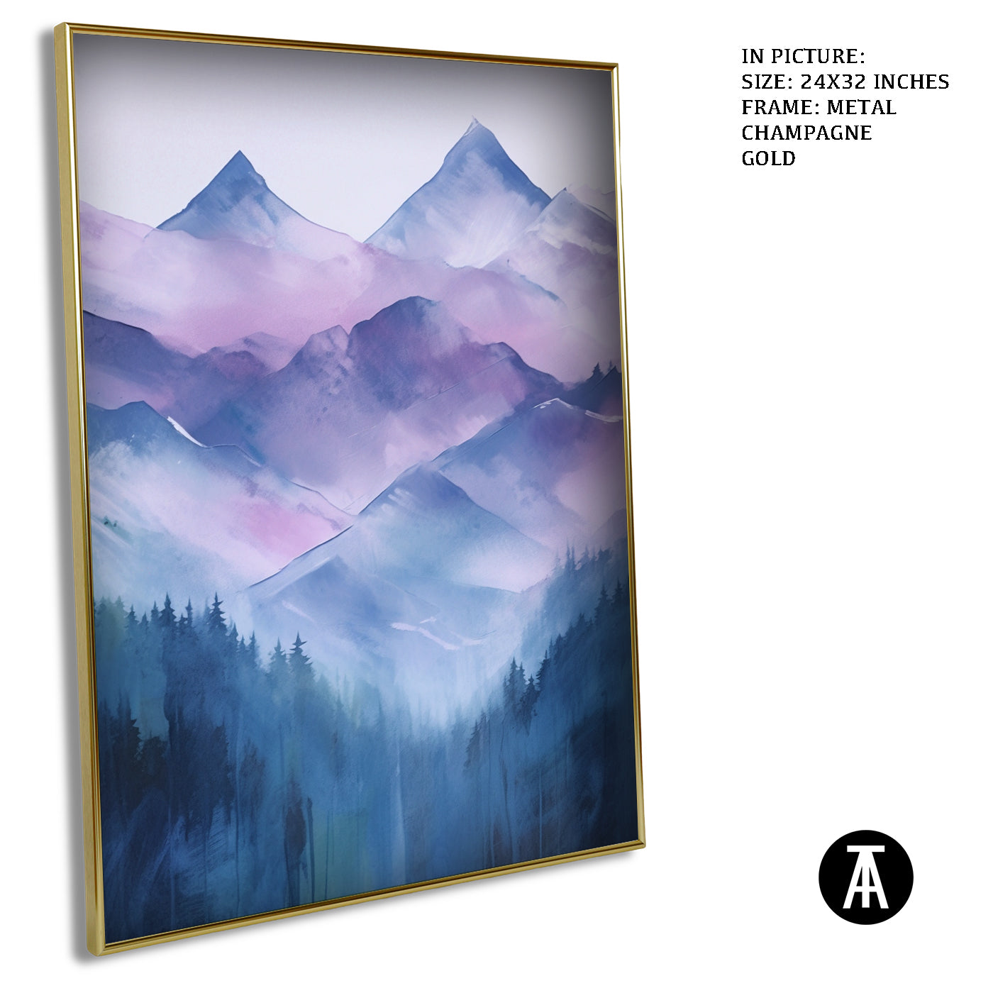 Artwork in Light Brown Frame