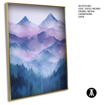 Artwork in Light Brown Frame