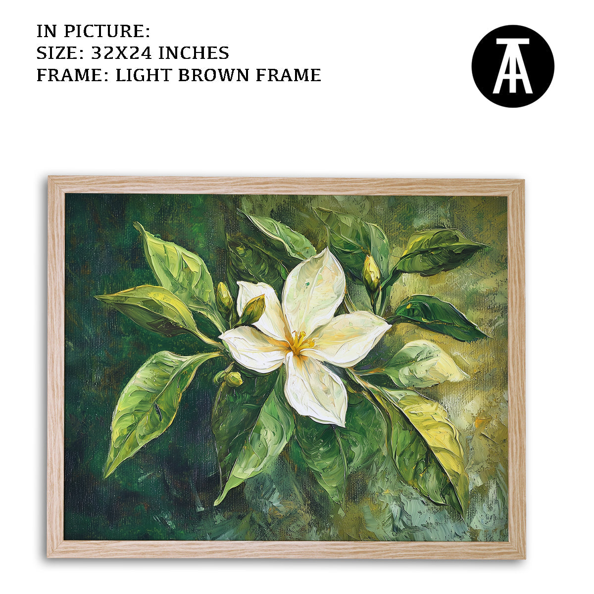 Artwork in Dark Brown Frame
