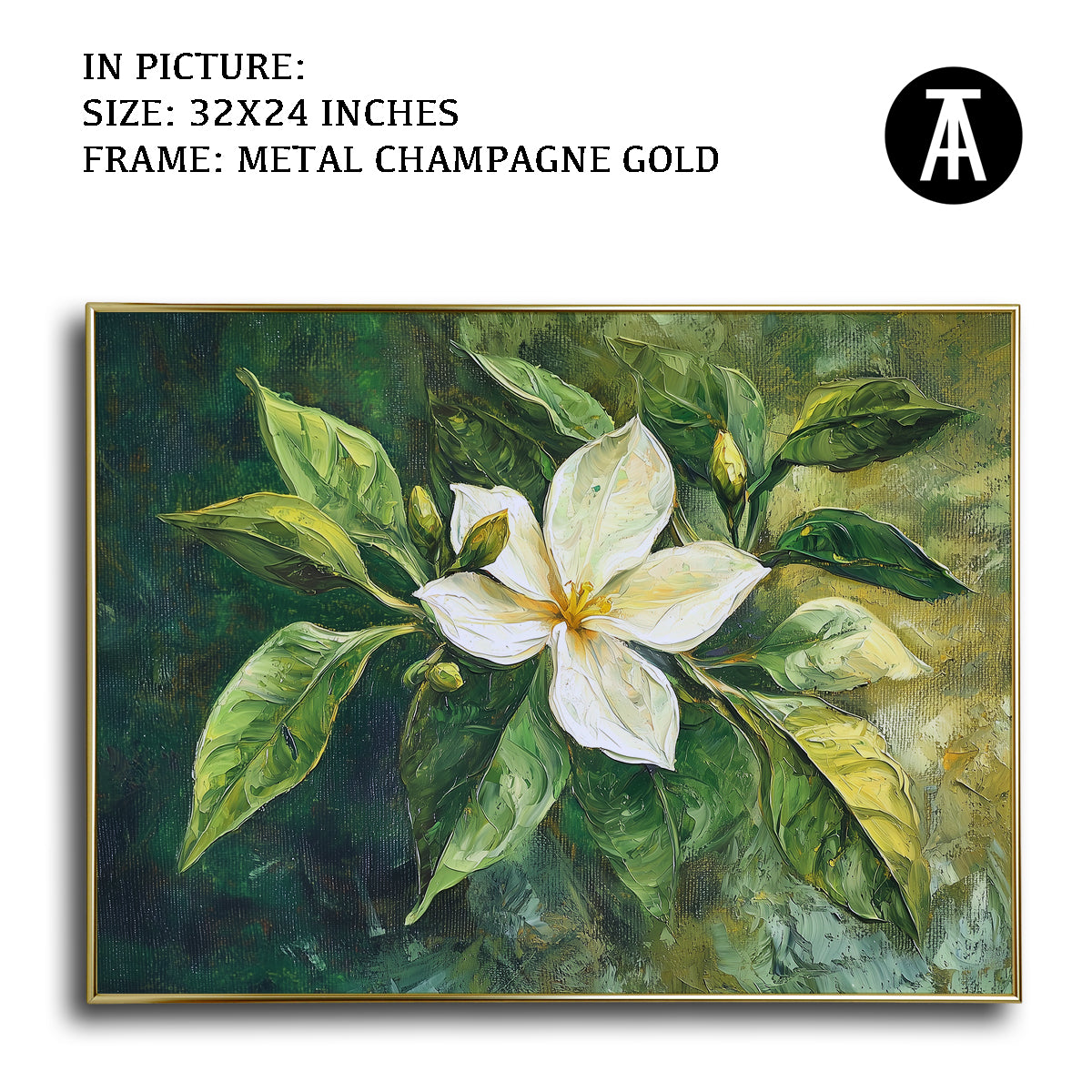 Artwork in Light Brown Frame