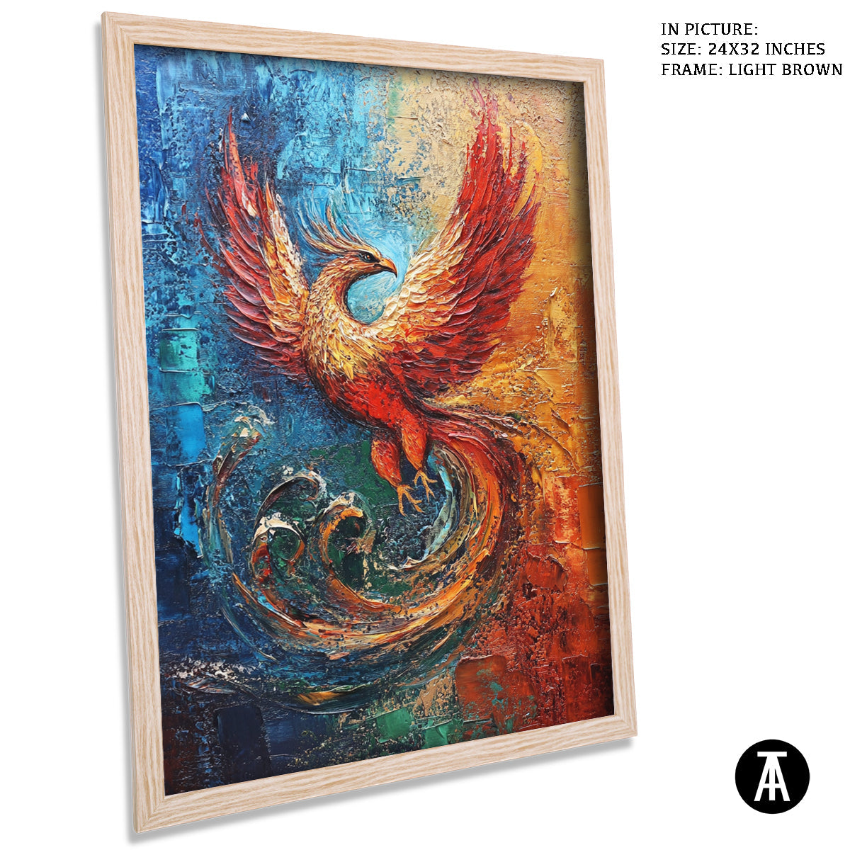 Artwork in Dark Brown Frame