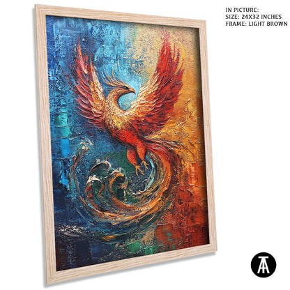 Artwork in Dark Brown Frame