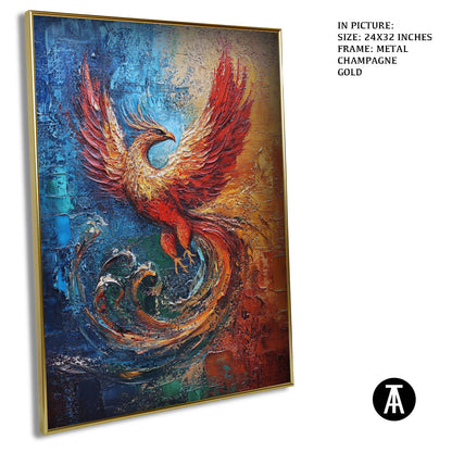 Artwork in Light Brown Frame
