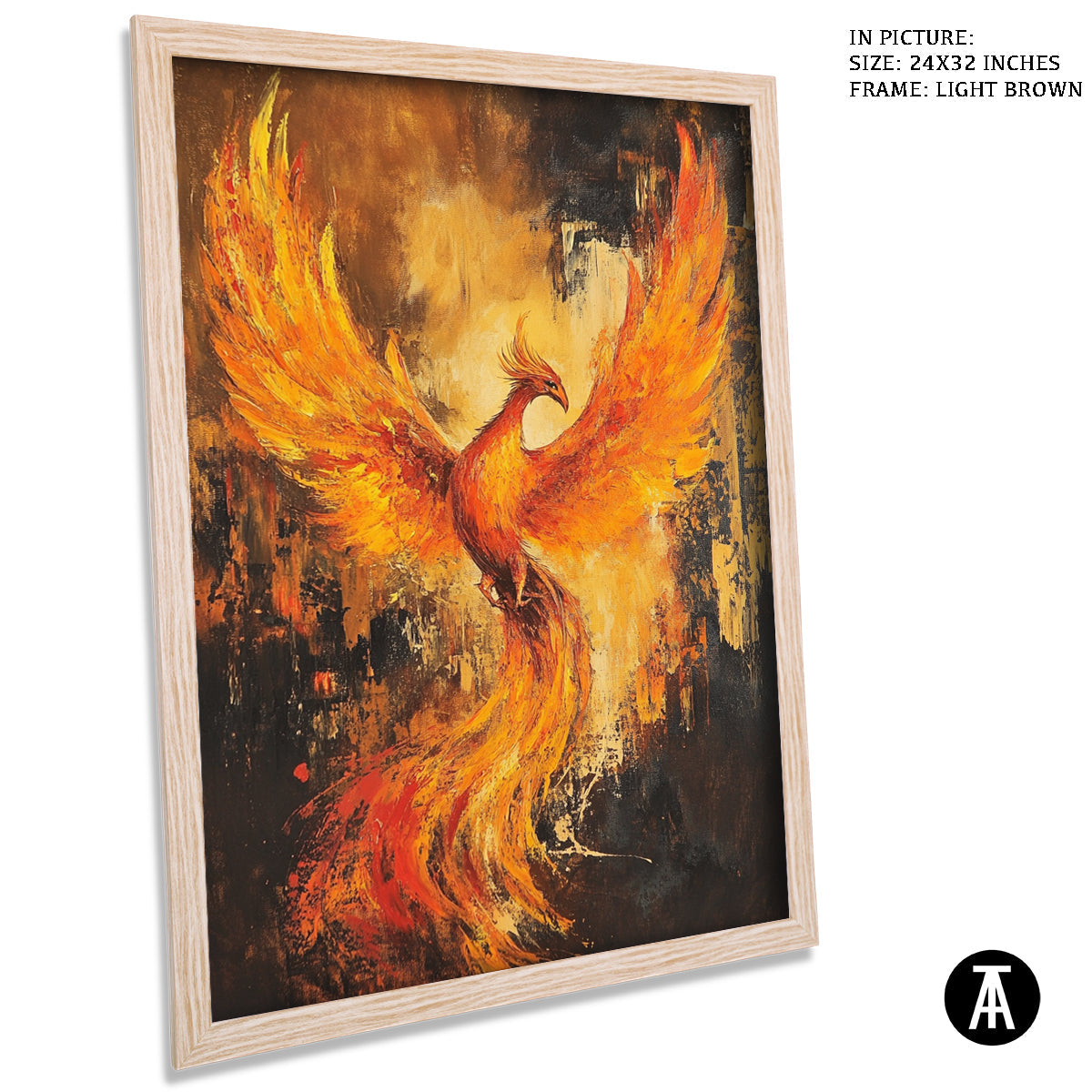 Artwork in Dark Brown Frame