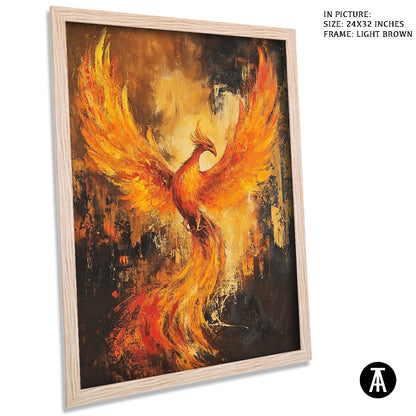 Artwork in Dark Brown Frame