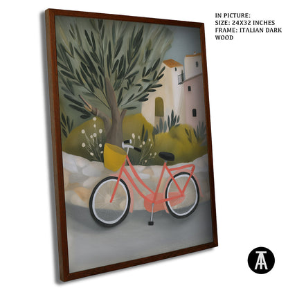Artwork in Dark Wood Frame