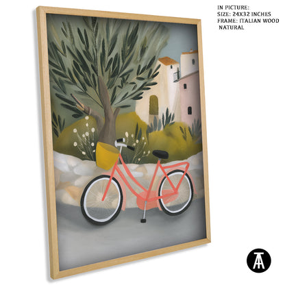 Artwork in Natural Wood Frame