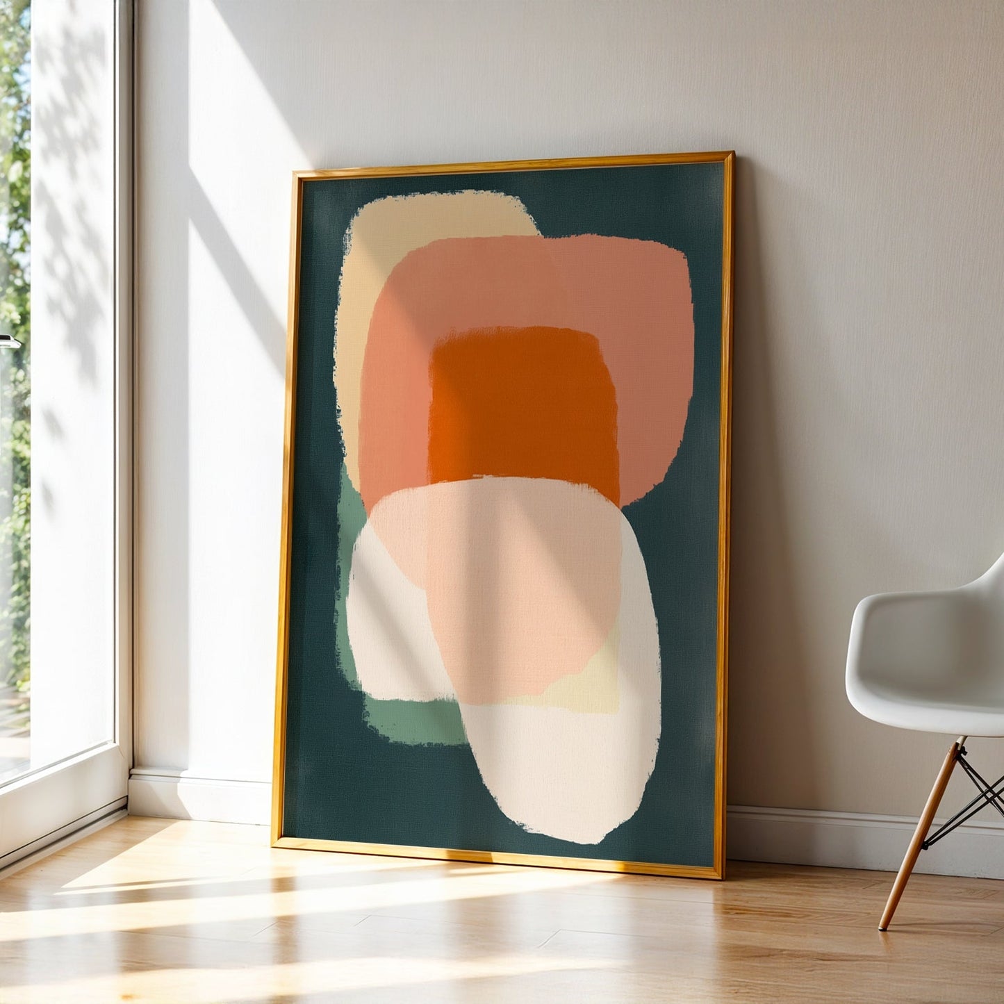 Abstract Art in a Lifestyle Setting The Pink Twist by NYC Abstract