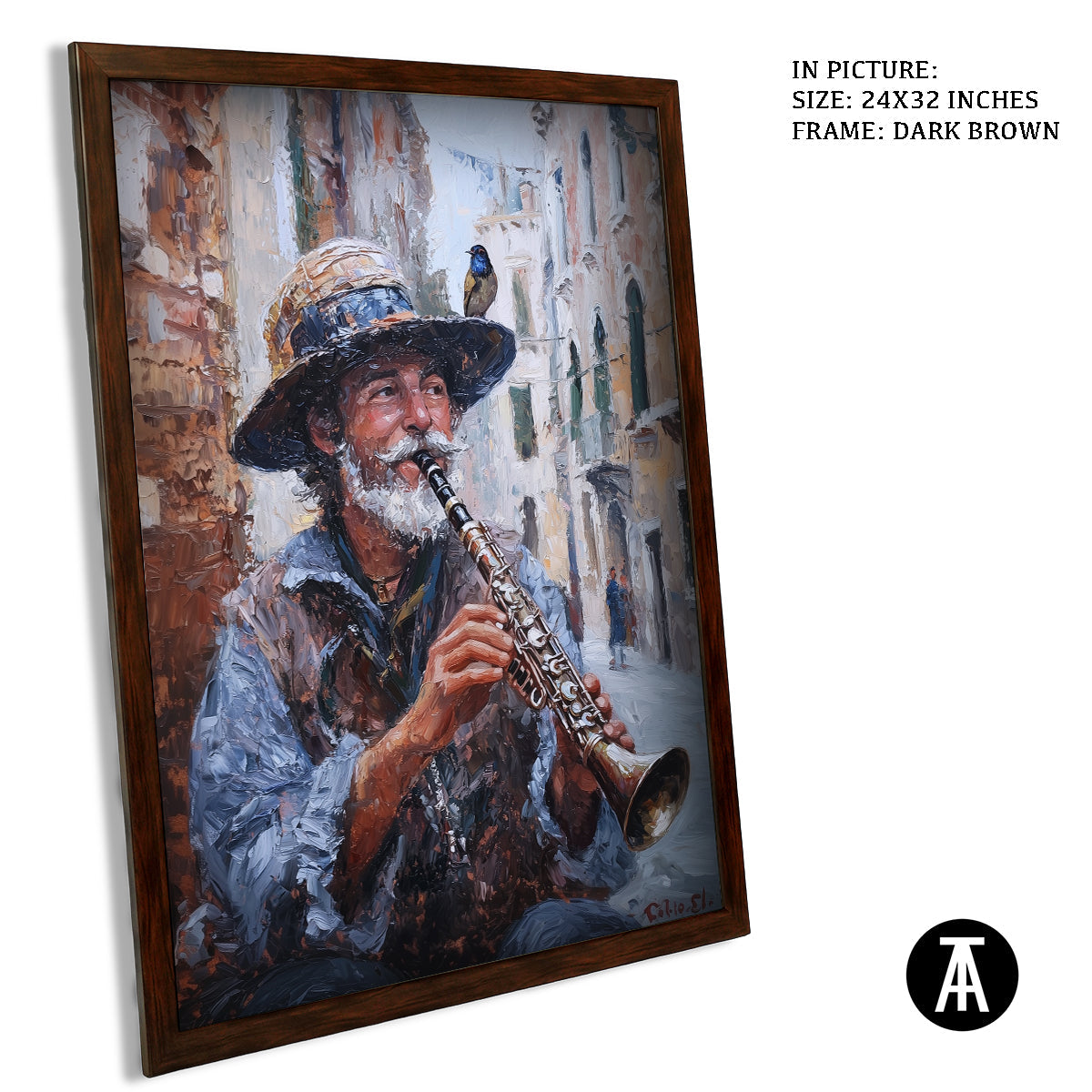 Artwork in Metal Champagne Gold Frame
