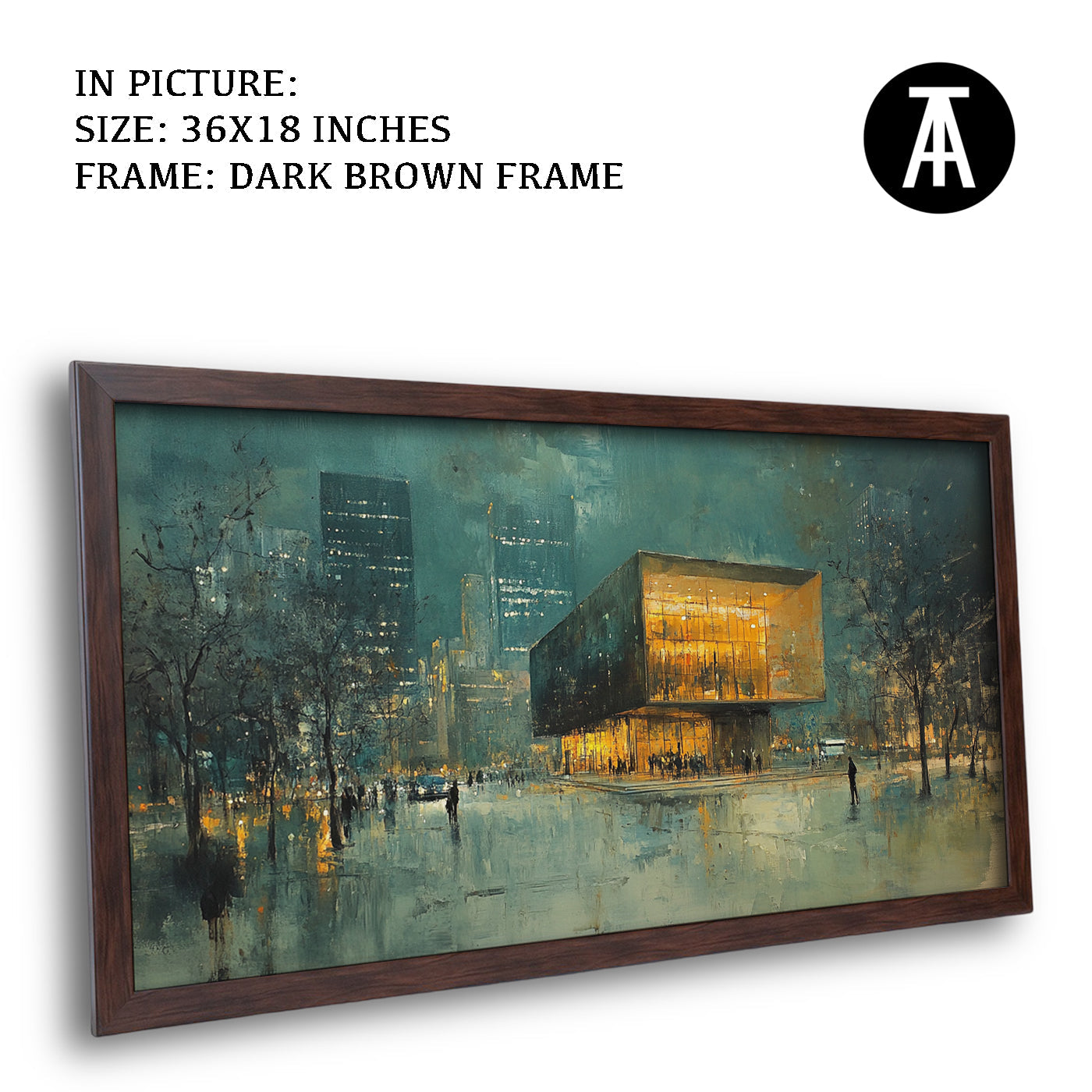 Artwork in Metal Champagne Gold Frame