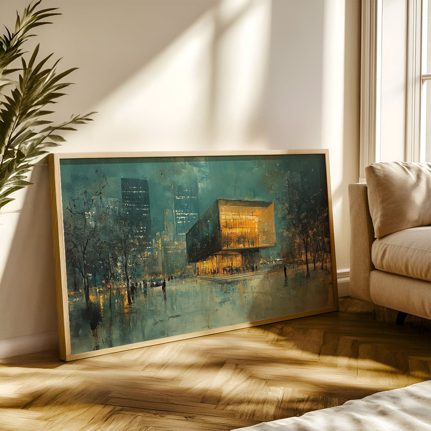 Modern Art Painting in a Lifestyle Setting