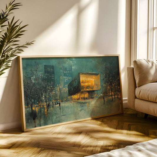 Modern Art Painting in a Lifestyle Setting