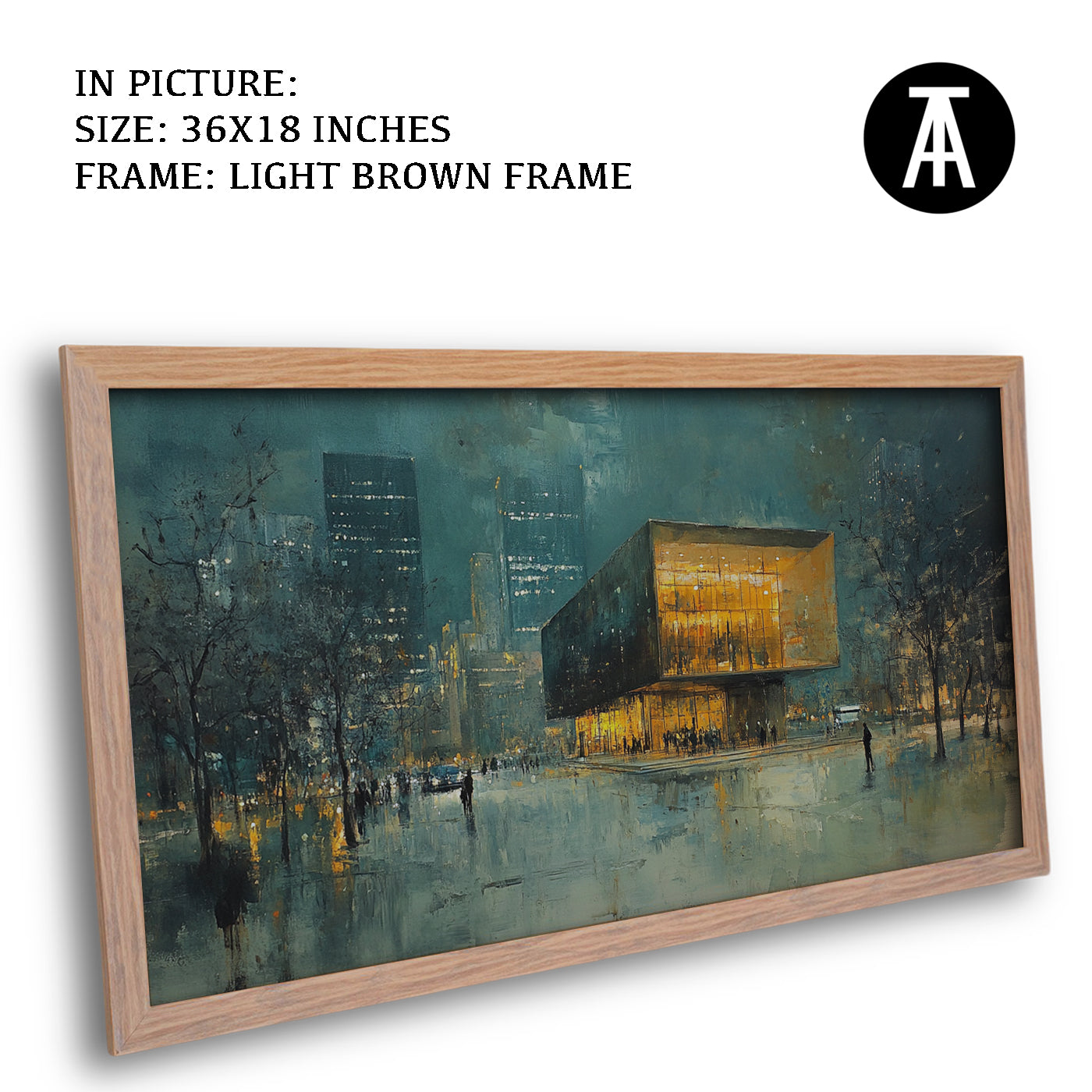 Artwork in Dark Brown Frame