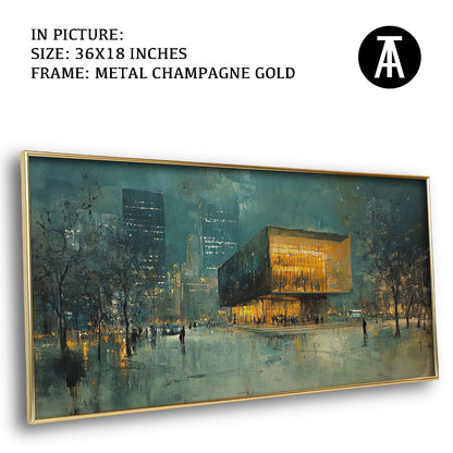 Artwork in Light Brown Frame