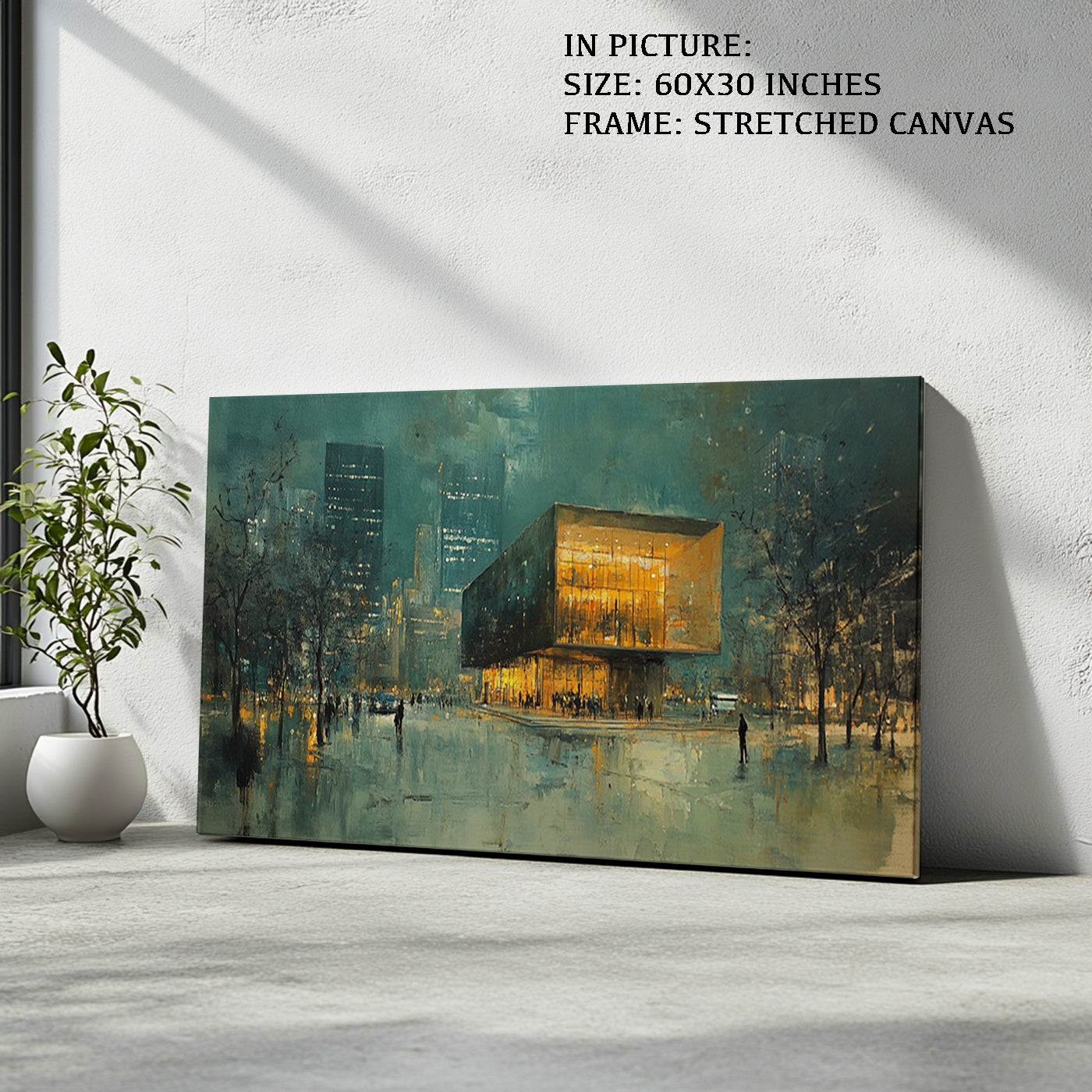 Artwork in Natural Wood Frame