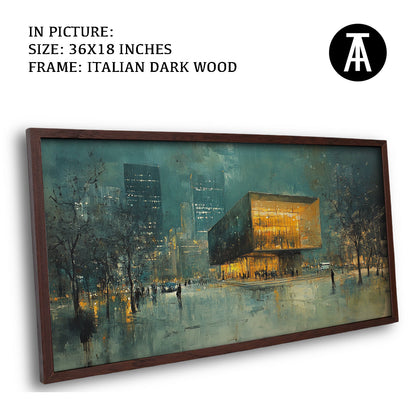 Artwork in Dark Wood Frame