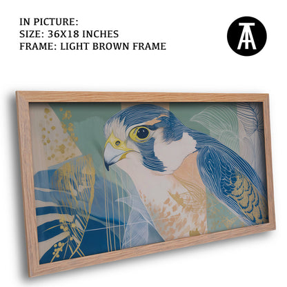 Artwork in Light Brown Frame
