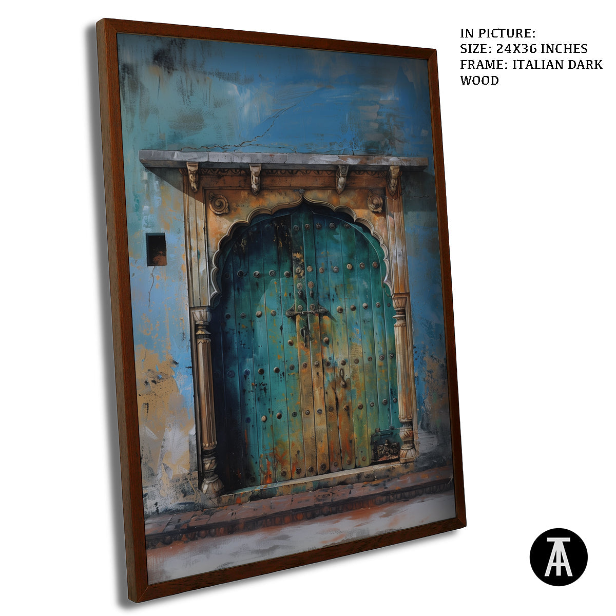 Artwork in Dark Wood Frame