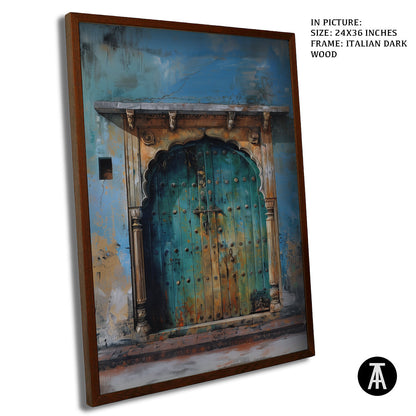 Artwork in Dark Wood Frame