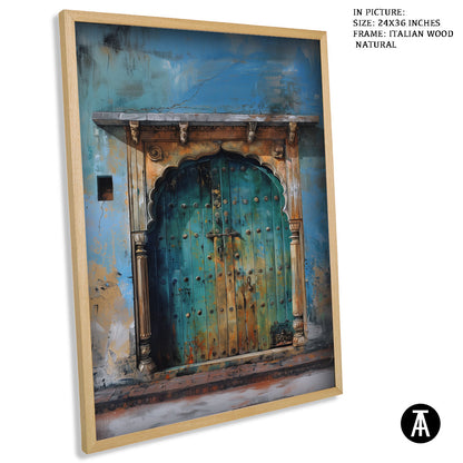 Artwork in Natural Wood Frame