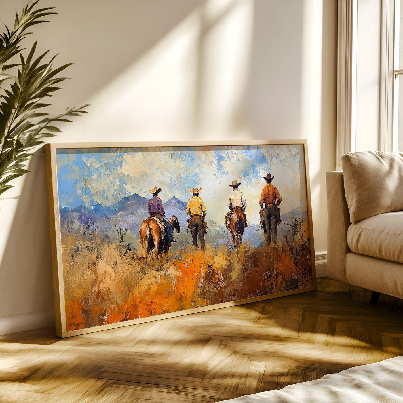 Modern Art Painting in a Lifestyle Setting